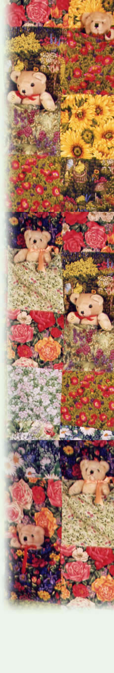 patchwork quilt with teddy bears from Frogs and Snails and Teddy Bear Tales and the Arts Council England logo